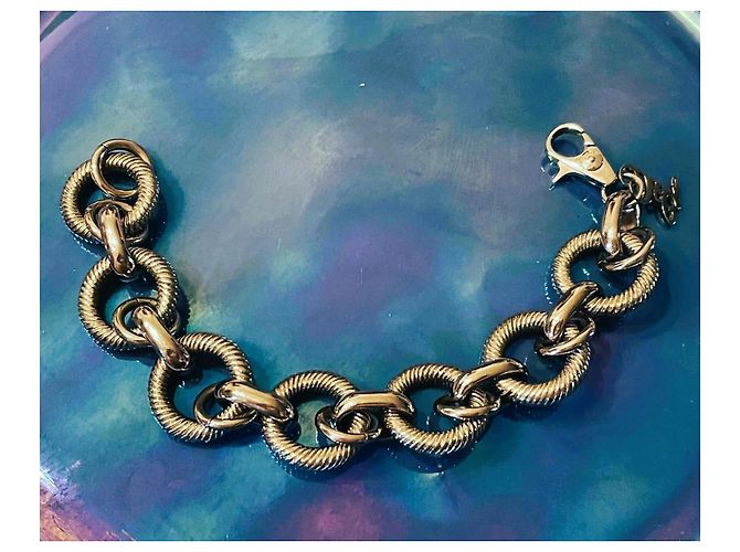 RARO raffinato bracciale DOLCE & GABBANA DJ0769 maglia marina circolare Argento - vista 6