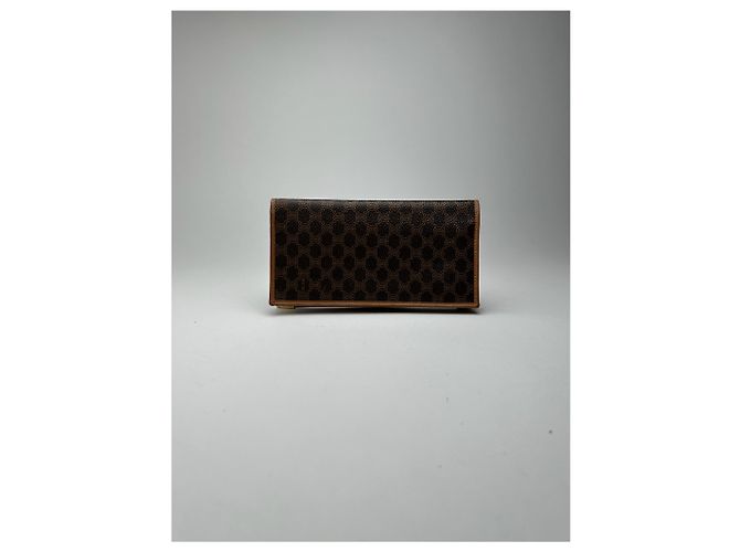 Céline Vintage Celine Leather Monogram ID holder card holder brown - view 2