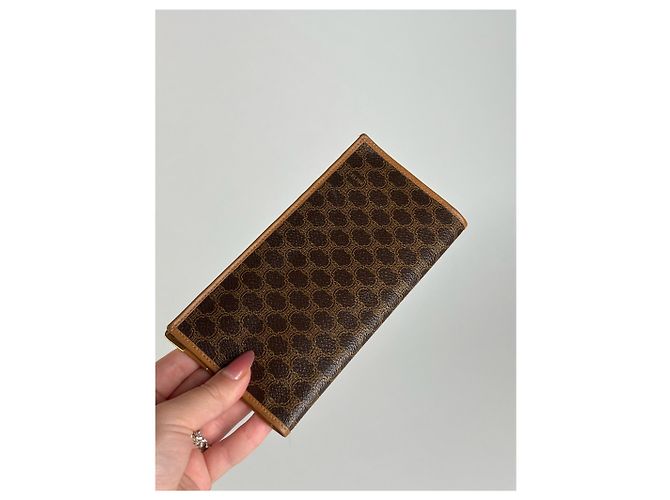 Céline Vintage Celine Leather Monogram ID holder card holder brown - view 5