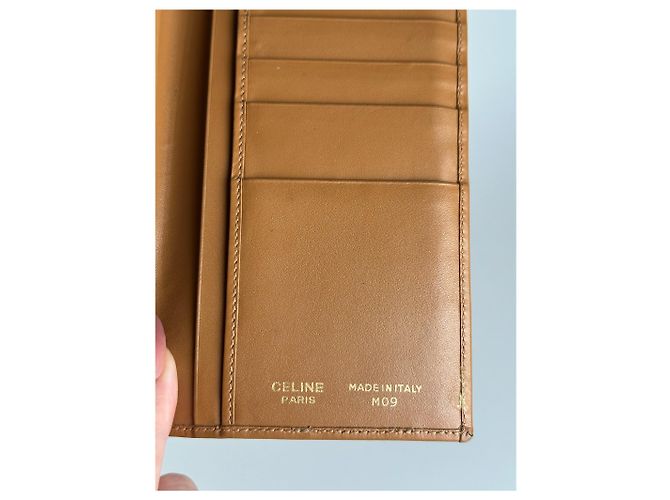 Céline Vintage Celine Leather Monogram ID holder card holder brown - view 6