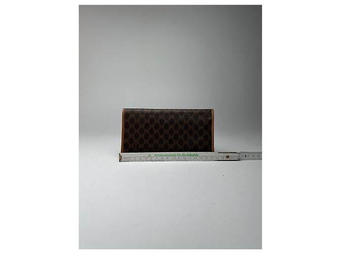 Céline Vintage Celine Leather Monogram ID holder card holder brown - view 7