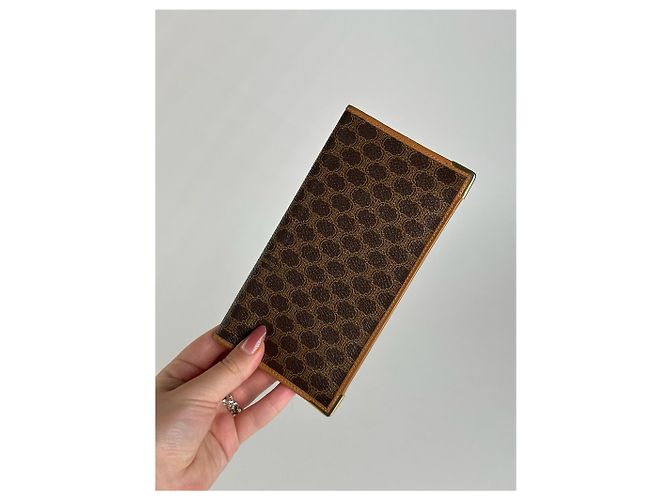 Céline Vintage Celine Leather Monogram ID holder card holder brown - view 8
