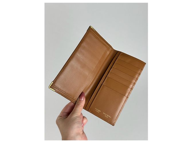 Céline Vintage Celine Leather Monogram ID holder card holder brown - view 9