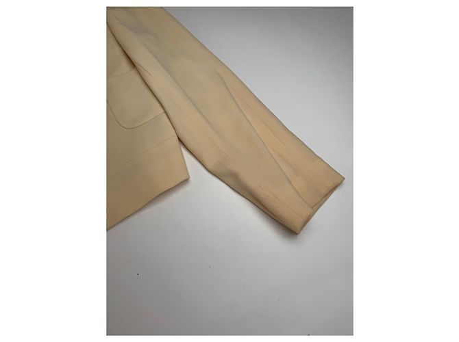 Giacca in seta vintage Balenciaga beige M - vista 7