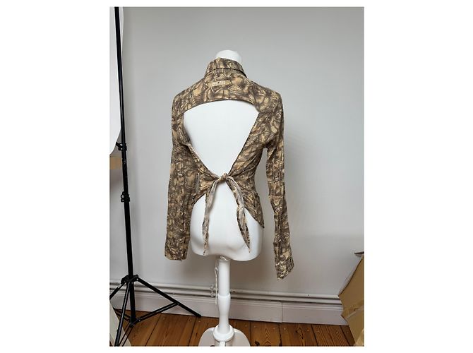Camicia vintage Jean Paul Gaultier S Beige - vista 3