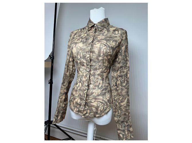 Camicia vintage Jean Paul Gaultier S Beige - vista 7