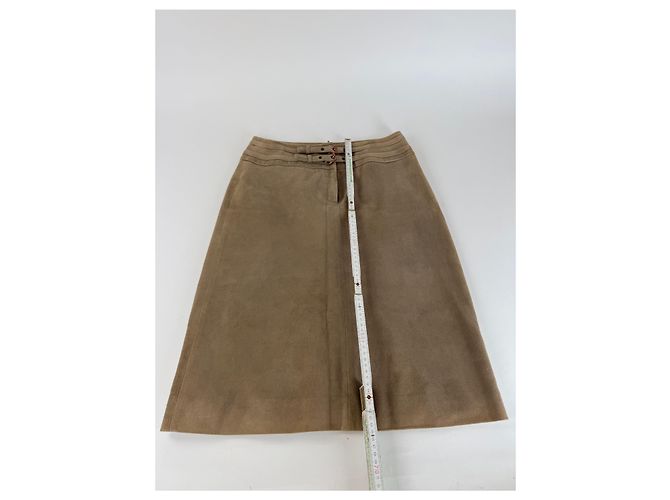 Céline Saia de camurça vintage Celine Paris 40 marrom - vista 10