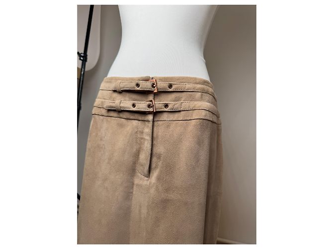 Céline Saia de camurça vintage Celine Paris 40 marrom - vista 2