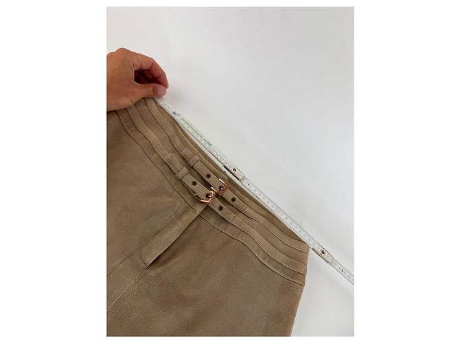 Céline Saia de camurça vintage Celine Paris 40 marrom - vista 9