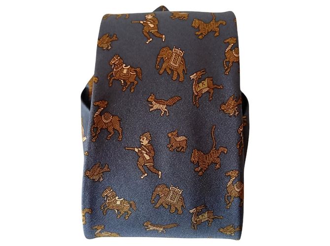 Hermès Corbata de Seda Grey - view 3