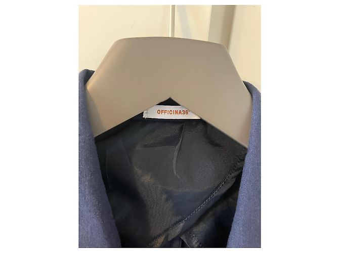 Autre Marque Herren Sommer Leinenmischung Blazer Officna36 Blau - Ansicht 4