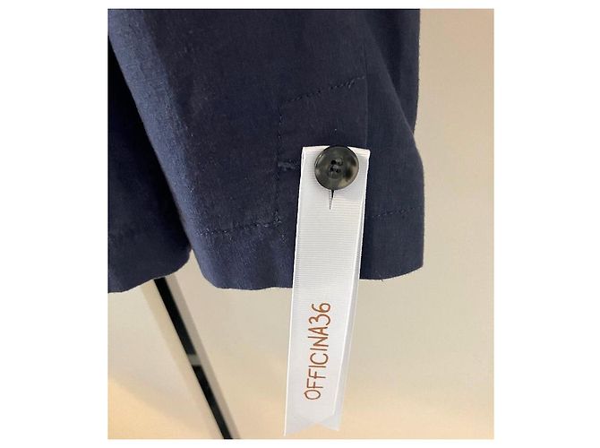 Autre Marque Herren Sommer Leinenmischung Blazer Officna36 Blau - Ansicht 5