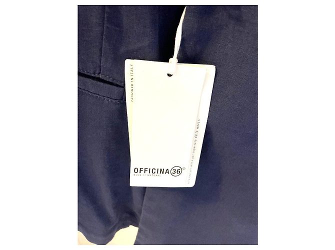 Autre Marque Herren Sommer Leinenmischung Blazer Officna36 Blau - Ansicht 8