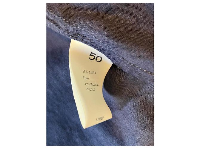 Autre Marque Herren Sommer Leinenmischung Blazer Officna36 Blau - Ansicht 9
