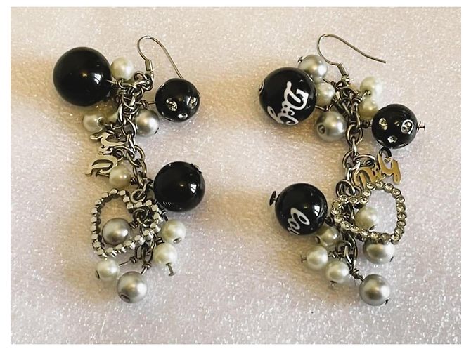 Orecchini DOLCE & GABBANA  con perle bianche e perle nere, cuore con swarovski Argento - vista 11