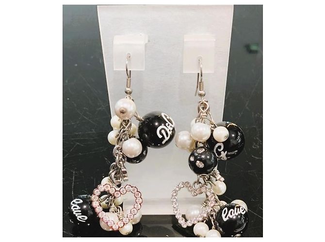 Orecchini DOLCE & GABBANA  con perle bianche e perle nere, cuore con swarovski Argento - vista 12