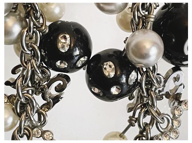 Orecchini DOLCE & GABBANA  con perle bianche e perle nere, cuore con swarovski Argento - vista 5