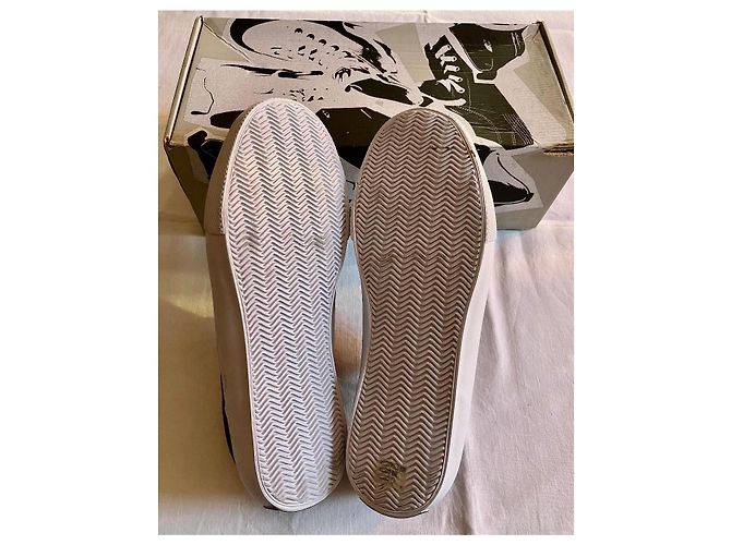 Sneakers McQ Nere e Bianche in Cotone Nero Bianco - vista 6