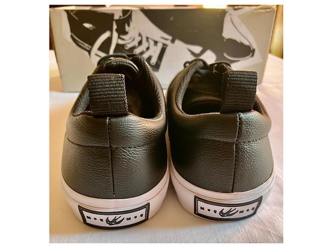 Sneakers McQ Nere e Bianche in Cotone Nero Bianco - vista 7