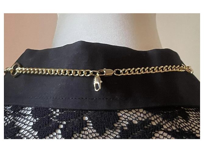 Collana BLUMARINE metallo dorato grande charm rotondo con logo inciso D'oro - vista 6