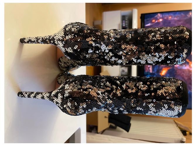 Stivaletti in pelle e strass Aquazzura Multicolore - vista 4