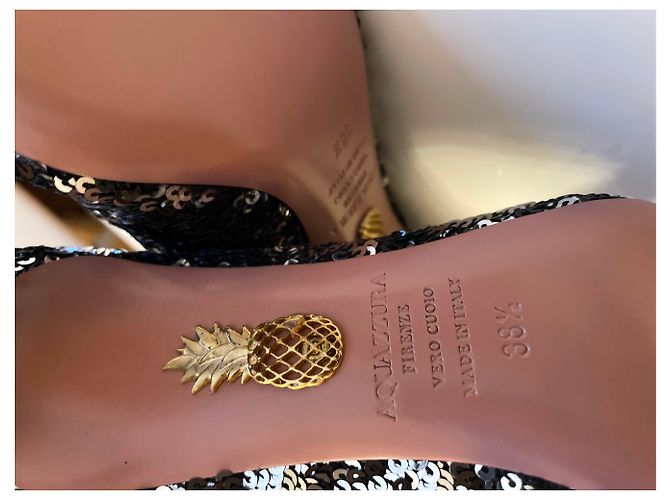 Stivaletti in pelle e strass Aquazzura Multicolore - vista 5
