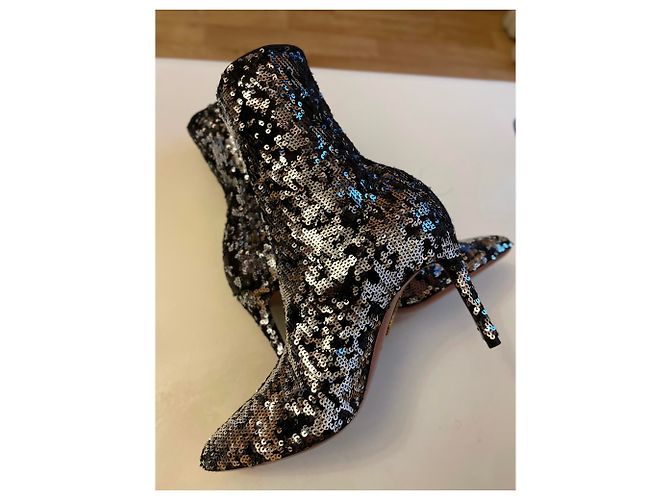 Stivaletti in pelle e strass Aquazzura Multicolore - vista 6