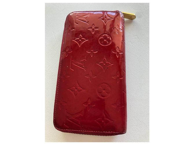 Louis Vuitton Zippy Cartera de Cuero Charol Rojo Roja - vista 2
