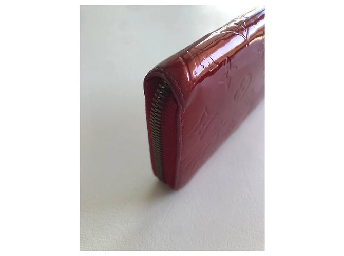 Louis Vuitton Zippy Cartera de Cuero Charol Rojo Roja - vista 4
