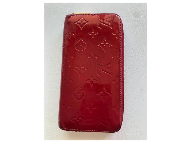 Louis Vuitton Zippy Cartera de Cuero Charol Rojo Roja - vista 6