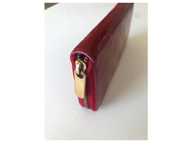 Louis Vuitton Zippy Cartera de Cuero Charol Rojo Roja - vista 7