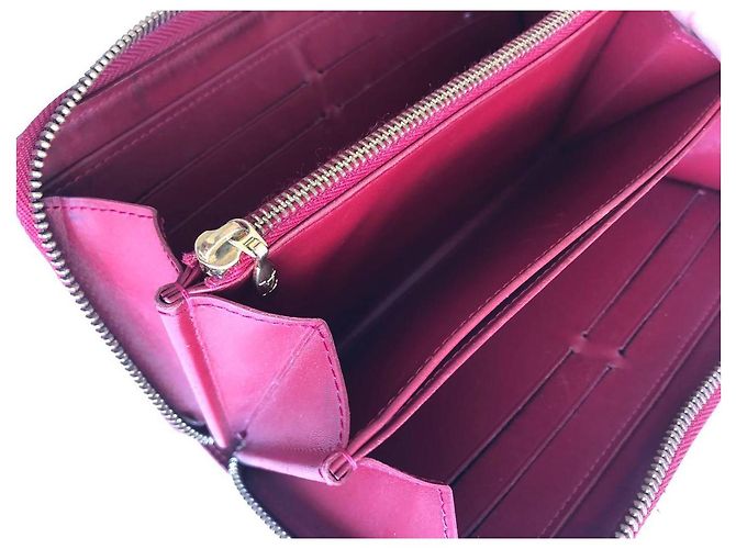 Louis Vuitton Zippy Cartera de Cuero Charol Rojo Roja - vista 9