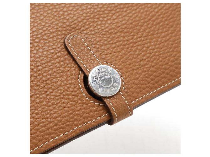 Hermès Carteira bifold longa Dogon em couro Hermes Marrom - vista 4