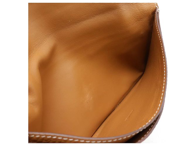 Hermès Carteira bifold longa Dogon em couro Hermes Marrom - vista 6