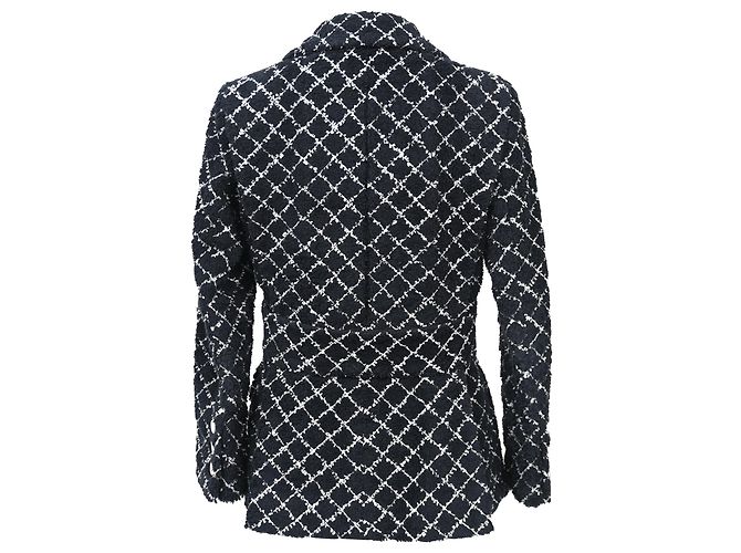 Timeless Blazer de doble botonadura en tweed de algodón negro de Chanel - vista 3