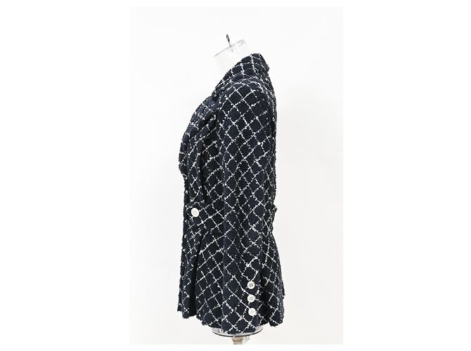 Timeless Blazer de doble botonadura en tweed de algodón negro de Chanel - vista 7