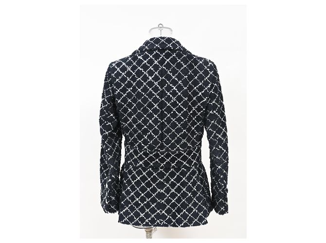 Timeless Blazer de doble botonadura en tweed de algodón negro de Chanel - vista 8