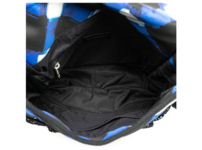 Borsa a tracolla in nylon Airline di Chanel Blu - vista 5