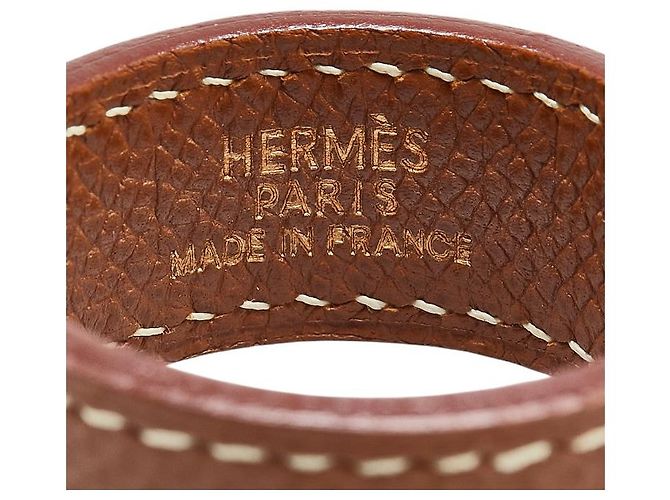 Hermès Hermann Leder Nomad Handschuhhalter Braun - Ansicht 4