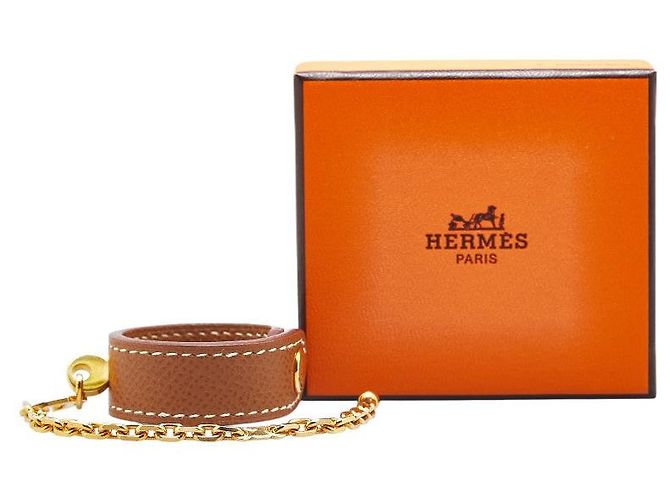 Hermès Hermann Leder Nomad Handschuhhalter Braun - Ansicht 5