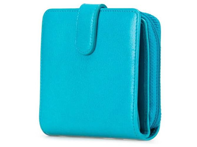 Portafoglio Bifold Camelia Chanel Azzurro Chiaro Blu - vista 2
