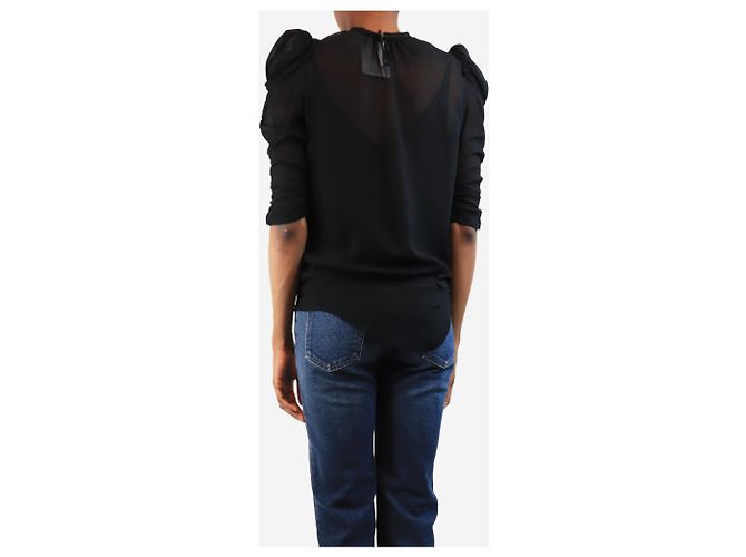 Helmut Lang Top de malha preto com costas abertas - tamanho XS - vista 2