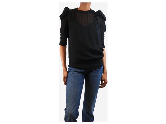 Helmut Lang Top de malha preto com costas abertas - tamanho XS - vista 3