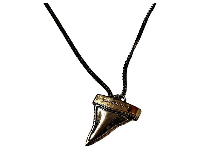 Collana pendente a catena a due livelli con squalo Givenchy Riccardo Tisci autentica Silver hardware - vista 2