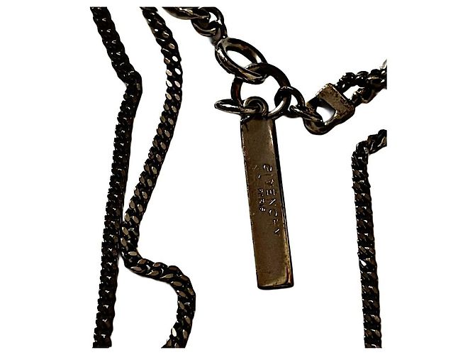 Collana pendente a catena a due livelli con squalo Givenchy Riccardo Tisci autentica Silver hardware - vista 8
