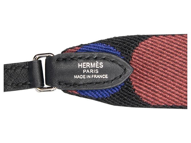 Cinghia Flipperball nera Hermès da 25 mm per borsa Nero - vista 2