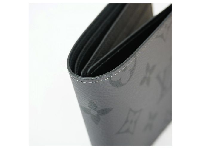 Slender Louis Vuitton Monogram Eclipse Reverse Bill Wallet Brown - view 5