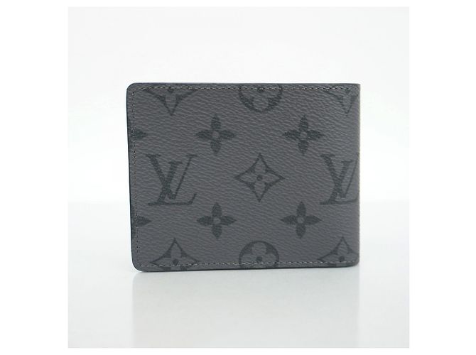Slender Louis Vuitton Monogram Eclipse Reverse Bill Wallet Brown - view 8