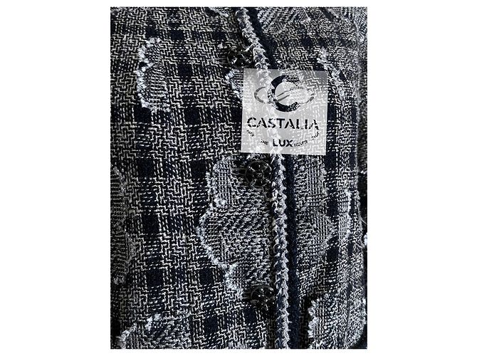 Chanel Tweedjacke Paris / New York mit Kamelien 38 FR Mehrfarben - Ansicht 16