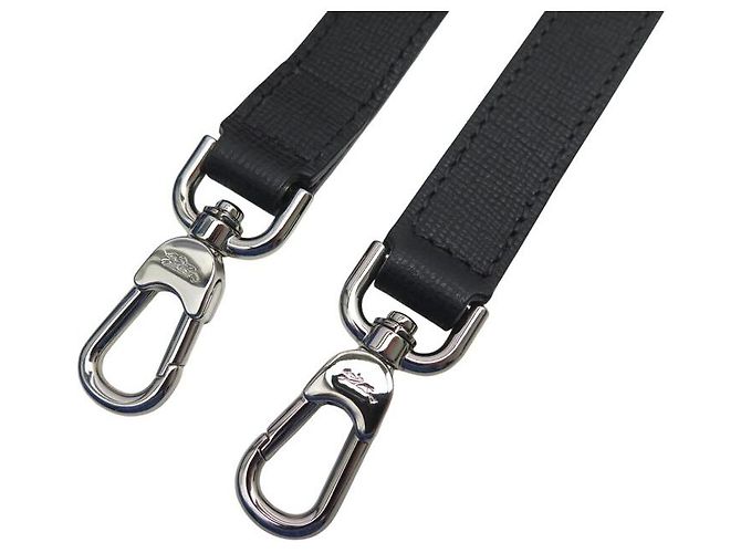 NUOVA CINGHIA A SPALLA IN PELLE NERA LONGCHAMP - vista 4